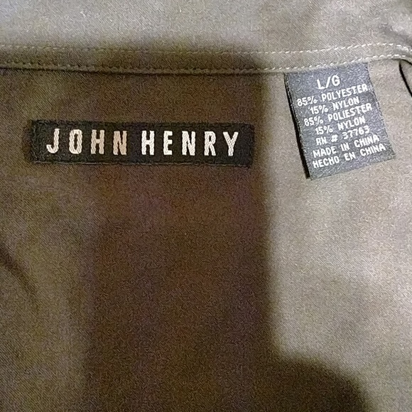 John Henry microfiber faux suede button down shirt - Picture 4 of 4